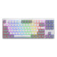 Hator rockfall 3 tkl sans fil, clavier de jeu (blanc, disposition américaine, hator aurum orange, RVB, touches PBT, hotswap, Bluetooth USB-C 2,4 GHz)