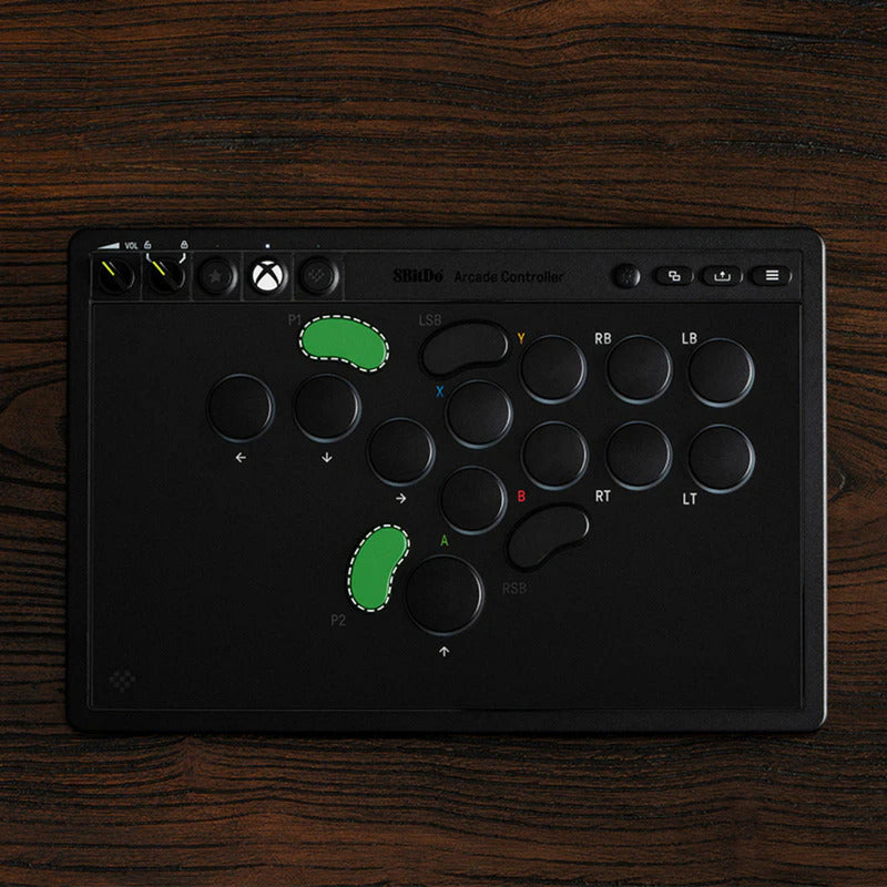 Contrôleur d'arcade 8bitdo pour Xbox (noir, USB 2,4 GHz, Xbox Series X|s, Xbox One, PC)