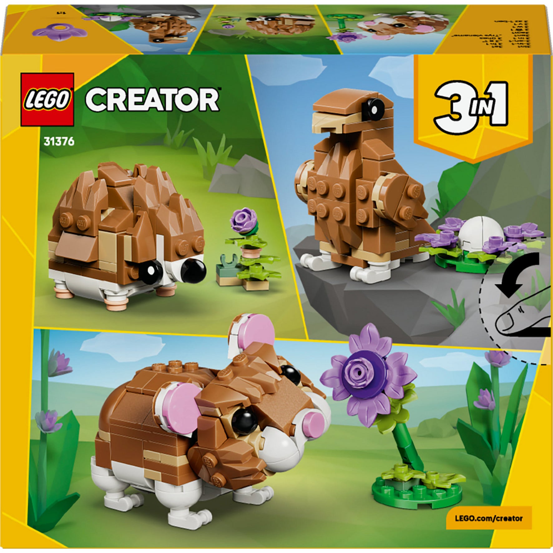 Lego 31376 créateur hamster mignon avec fleur | 2 pièces