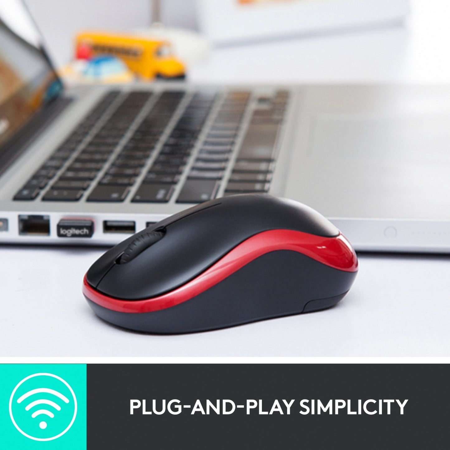 Souris sans fil Logitech m185 (bleue, vente au détail)