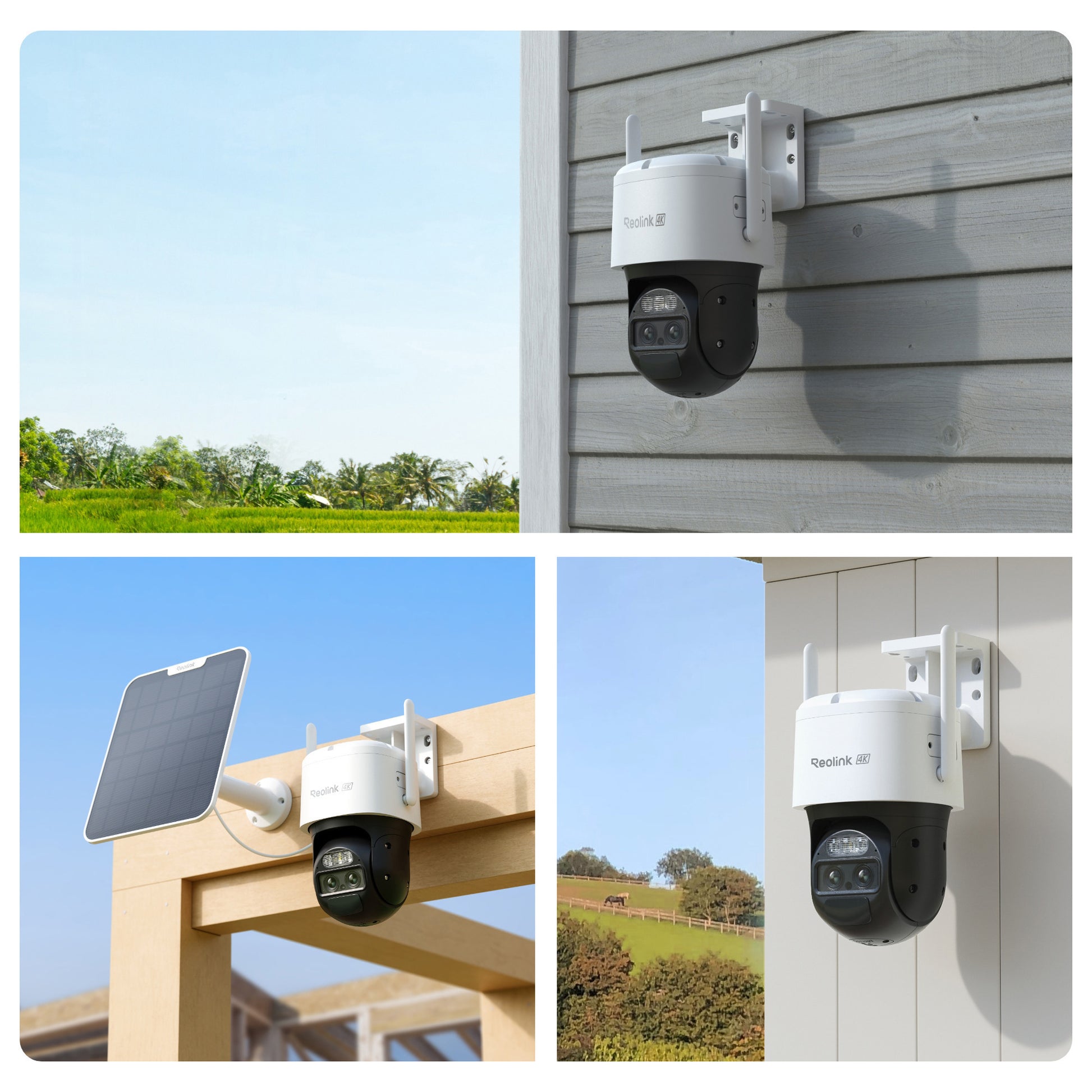 Caméra de sécurité Reolink Trackmix G770 + Solar Panel 2 (blanc noir, 4K 8MP UHD, 4G LTE, avec panneau solaire)