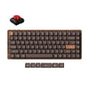 Clavier mécanique RVB Keychron k3 max-h1w tout bois édition spéciale (couleur bois, disposition américaine (qwerty), rouge lait pom, 75 %, LED RVB, pbt double-shot, échange à chaud, 2,4 GHz | Bluetooth 5.1 | USB-C)