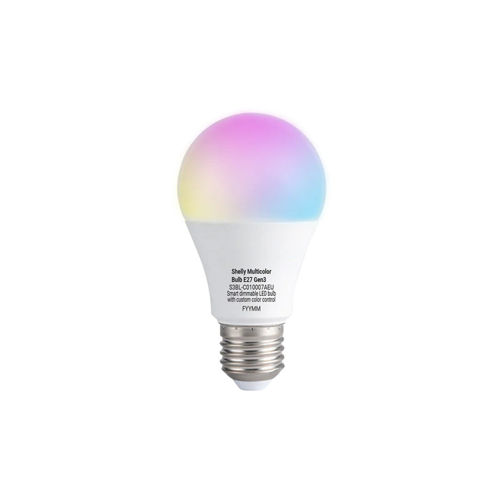 Ampoule multicolore Shelly e27 gen3 lampe LED (blanc, 2700-6500k, WiFi, Bluetooth, dimmable)