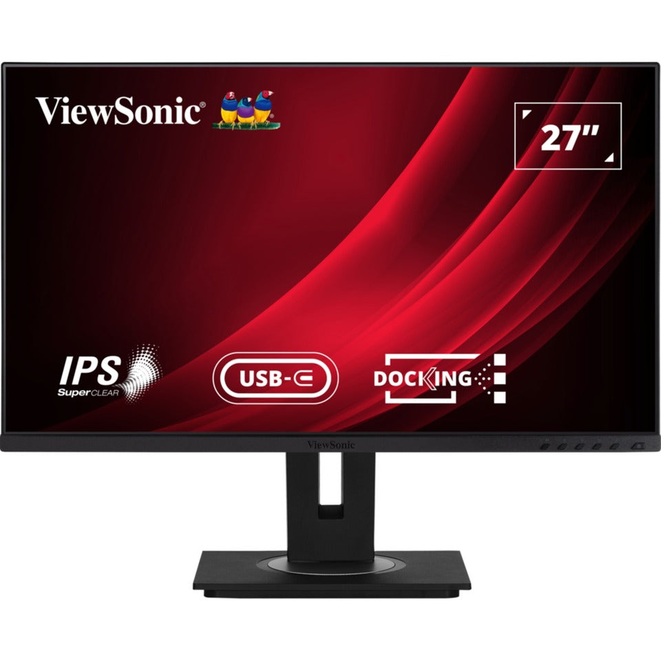 Viewsonic vg2756-4k moniteur d'accueil 27 (noir (mat), 1x HDMI, 1x port d'affichage, USB-C, USB-A, USB-B, son)