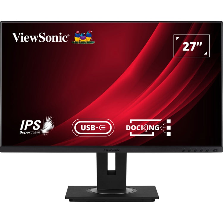 Viewsonic vg2756-4k moniteur d'accueil 27 (noir (mat), 1x HDMI, 1x port d'affichage, USB-C, USB-A, USB-B, son)