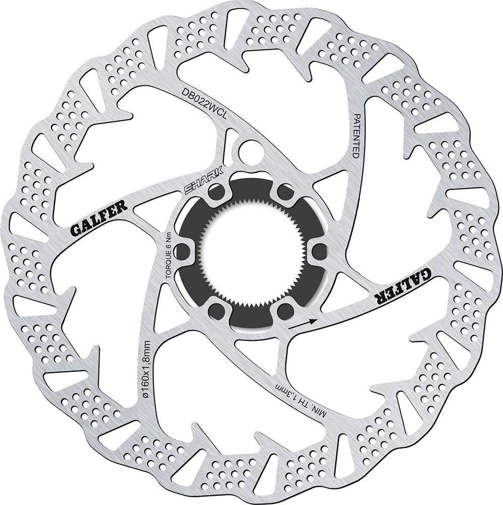 Disque de disque à verrouillage central Galfer Bike Shark® pour VTT