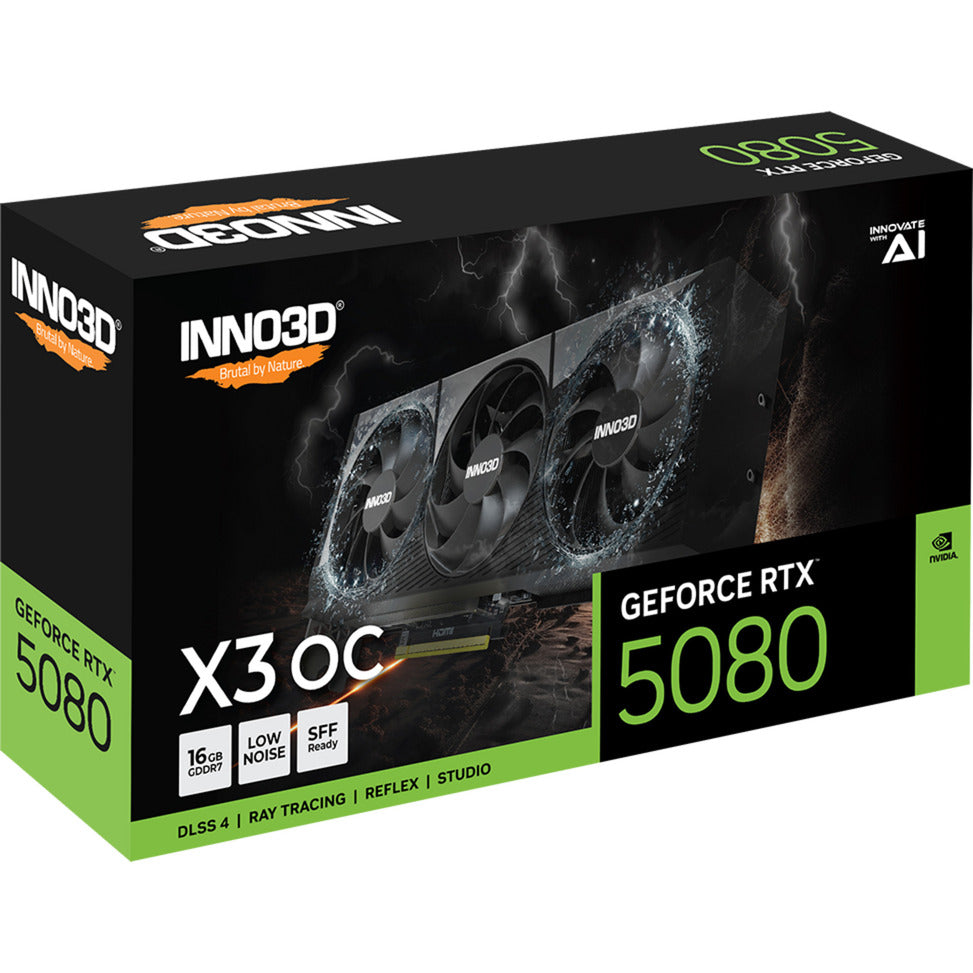 Inno3d N50803-16d7x-17603930 GEFORCE RTX 5080 X3 OC, ATX, 16 Go, GDDR7, 256 bits, 960 Go, PCIE5, 360W