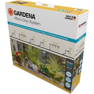 Ensemble de terrasse de retrait de micro-drip Gardena (30 plantes)
