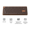 Clavier mécanique RVB Keychron k3 max-h3w tout bois édition spéciale (couleur bois, disposition américaine (qwerty), marron pompon de lait, 75 %, LED RVB, pbt double-shot, échange à chaud, 2,4 GHz | Bluetooth 5.1 | USB-C)