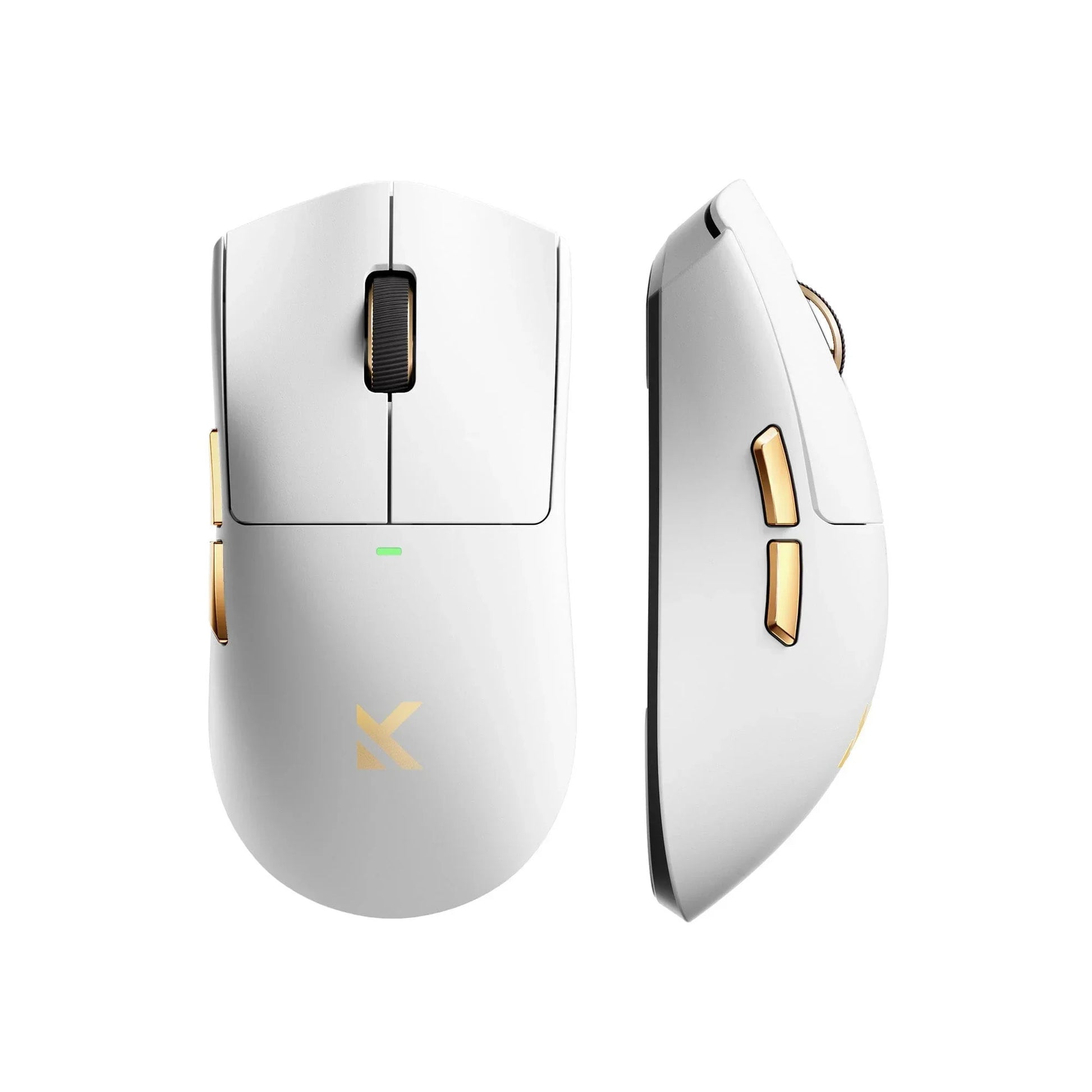 Souris de jeu sans fil ultra légère Mchose K7 (or blanc, RVB, USB 2,4 GHz, 42 000 dpi)