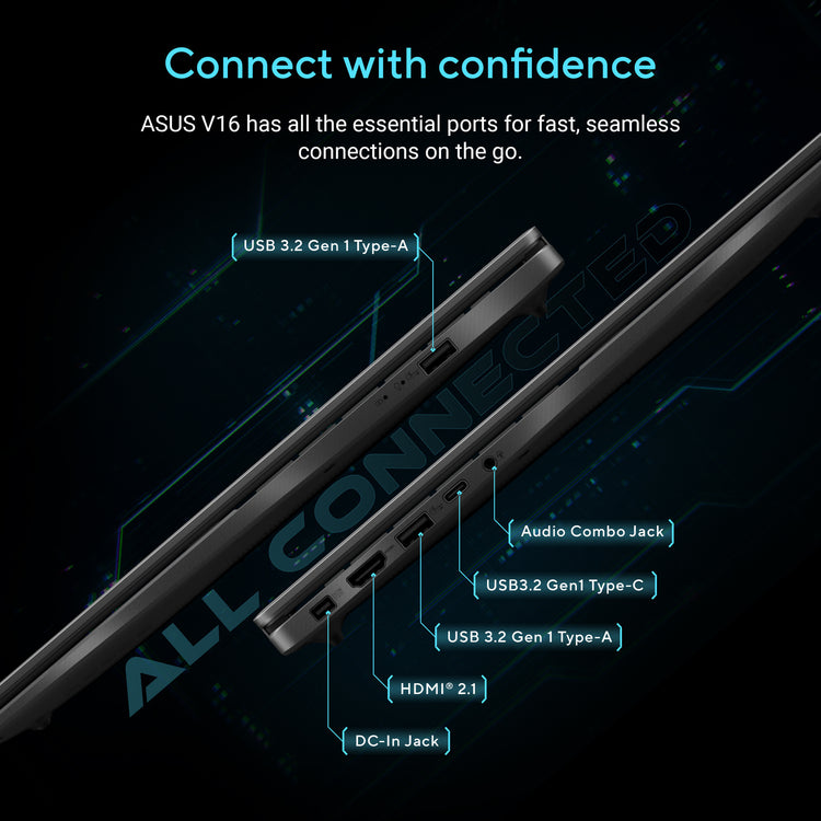 Ordinateur portable de jeu Asus v16 fx3607vp-rp003ws 16 (noir | core 7 240h | rtx 5070 | 16 go | SSD 1 to)