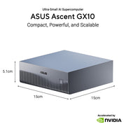Asus Ascent GX10 Arm V9.2-A 128 2 Mini PC (Gris foncé | NVIDIA GB10 Grace Blackwell | DGX Spark | NVLINK-C2C | 128 Go | SSD 2 To) - afbeelding 12