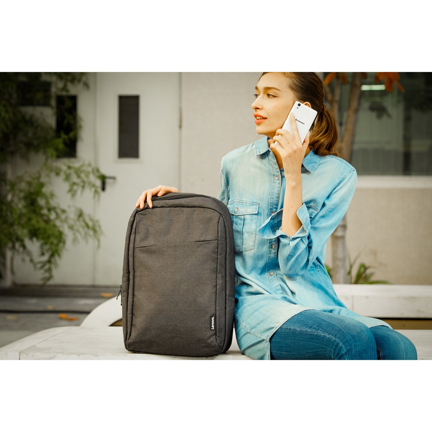 Sac à dos pratique et décontracté pour ordinateur portable Lenovo 16 pouces B210 (noir)