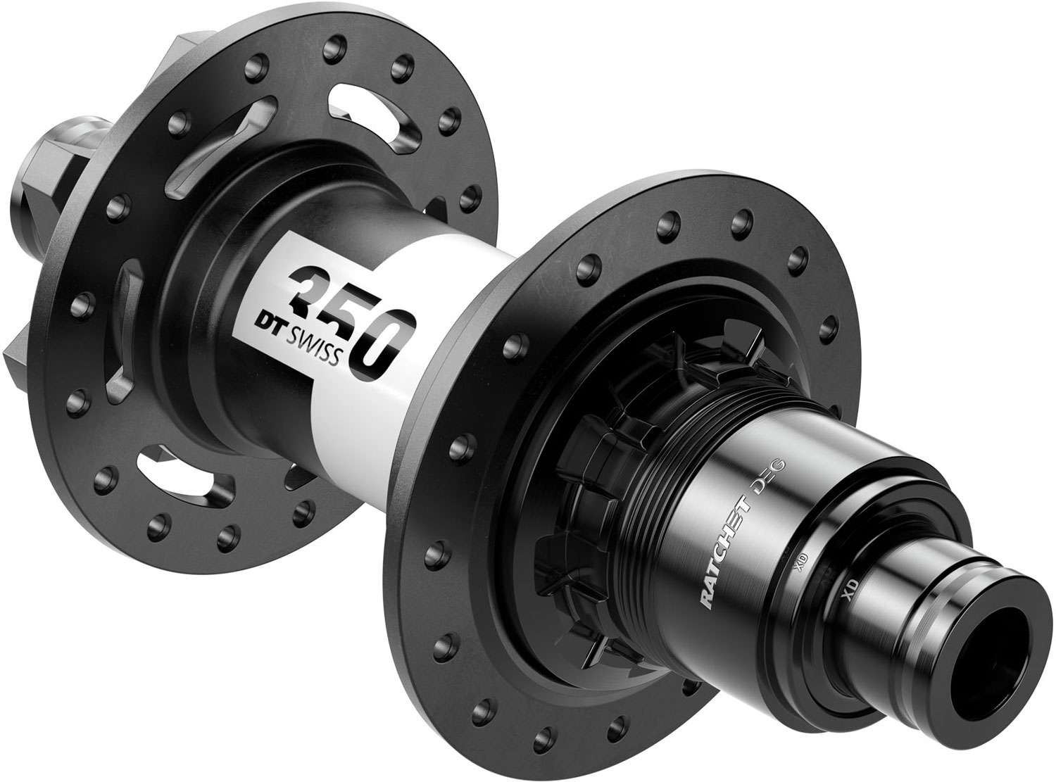 Moyeu arrière VTT DT Swiss 350 Classic DEG72 6 boulons 12x148mm