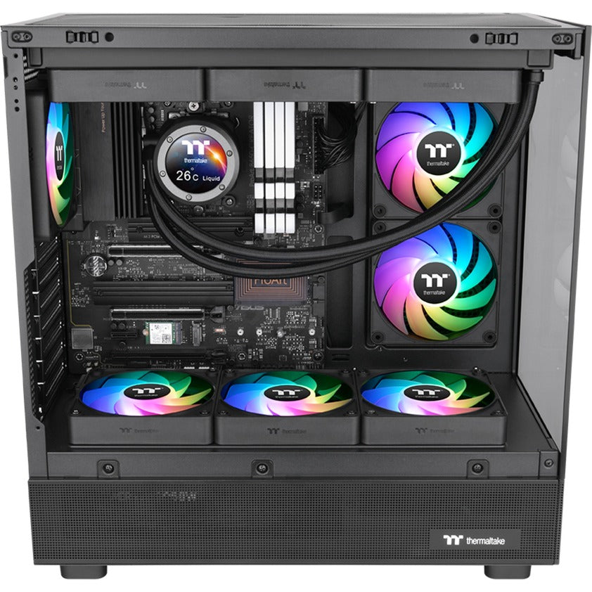 Thermaltake CT120 EX Reverse Arbb Sync PC Ventilateur de refroidissement (3-Fan Pack) Ventilateurs de boîtier (Noir, 3 pièces, 120 x 120 x 25 mm, PWM)