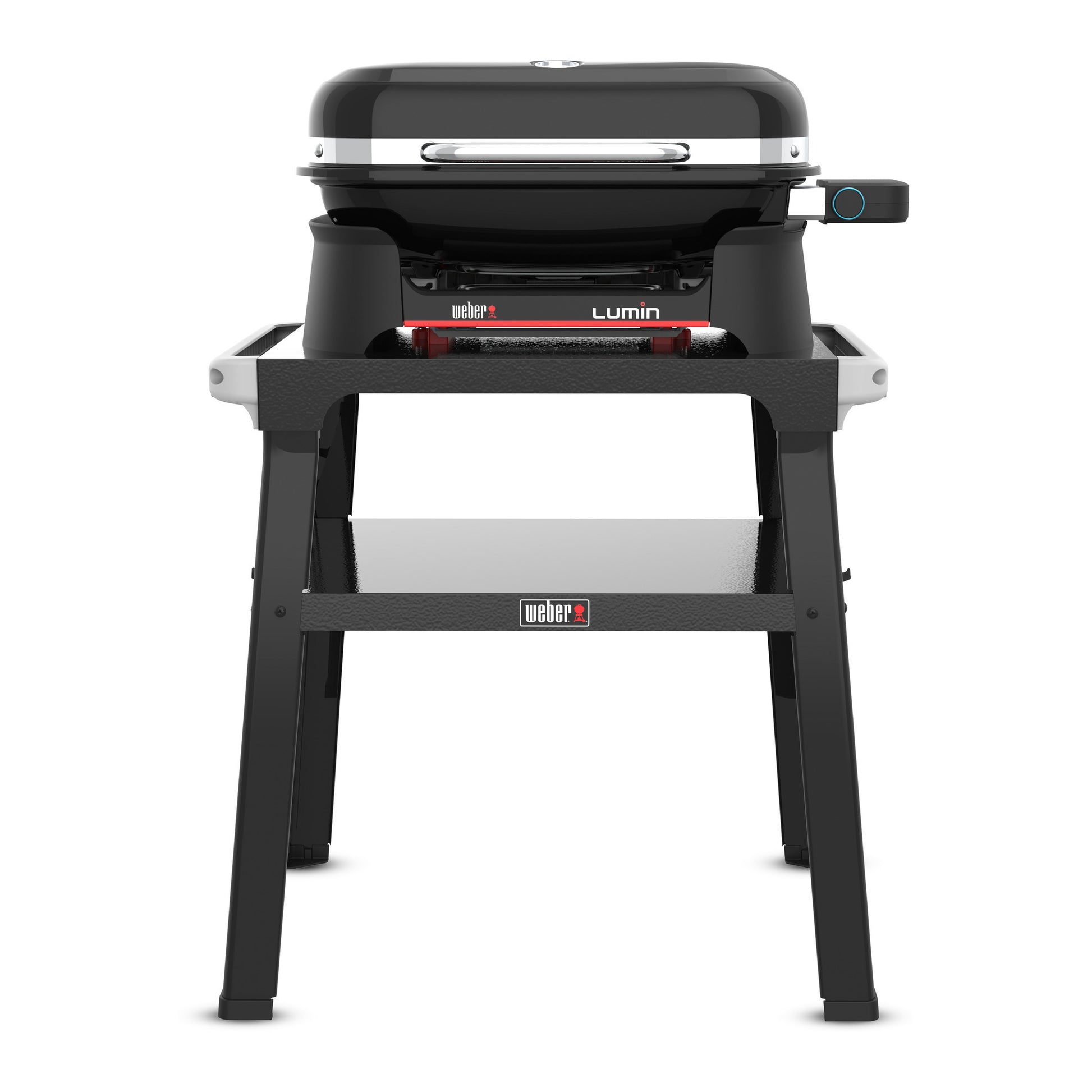 Barbecue électrique extérieur compact Weber lumin avec socle (noir, 4 à 6 personnes, surface de grill 1561 cm²)