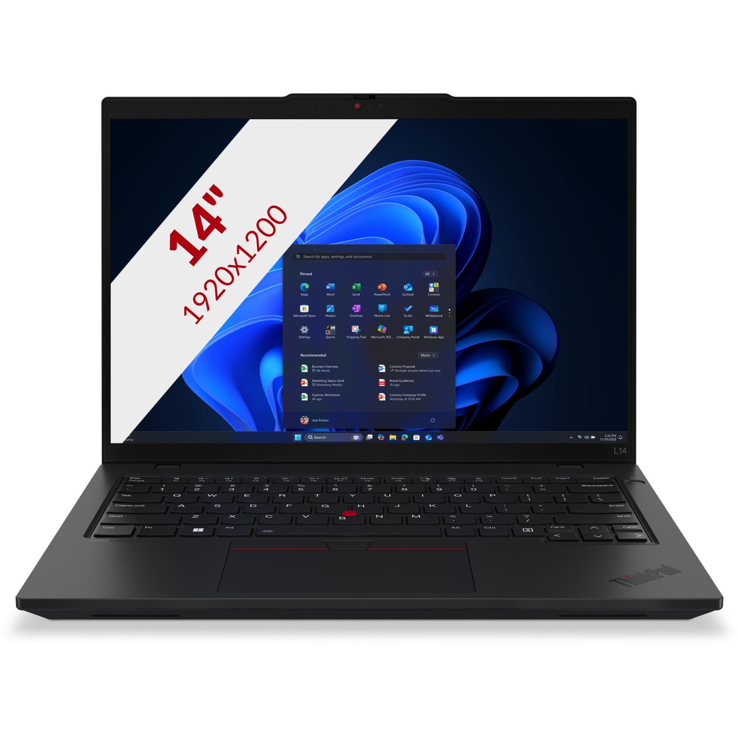 Ordinateur portable Lenovo thinkpad l14 gen 6 (21s6002dmh) 14 (noir | core ultra 7 255u | carte graphique intel® | 16 Go | SSD 512 Go)