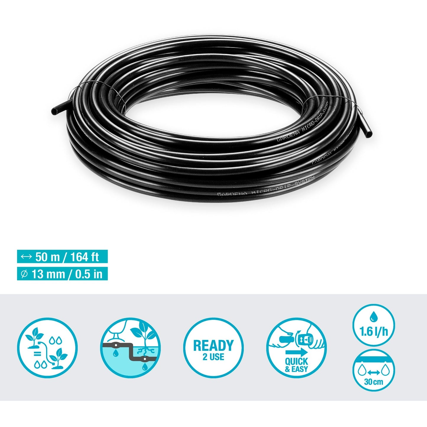 Tube de goutte Gardena pour buissons haies (50 m)