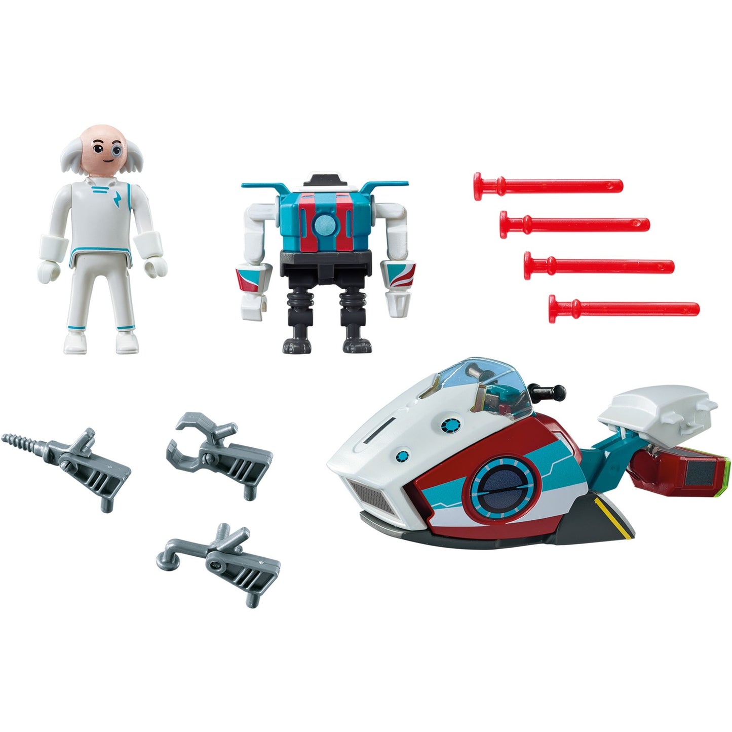 Playmobil Super 4 SkyJet avec Dr. X robot