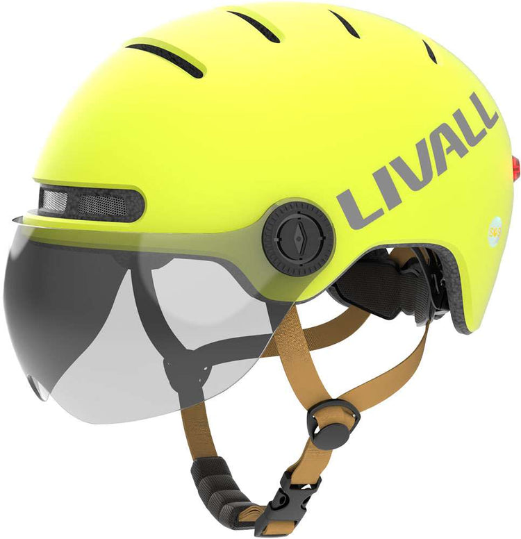 Livall l23 - casque de vélo urbain à LED avec visière