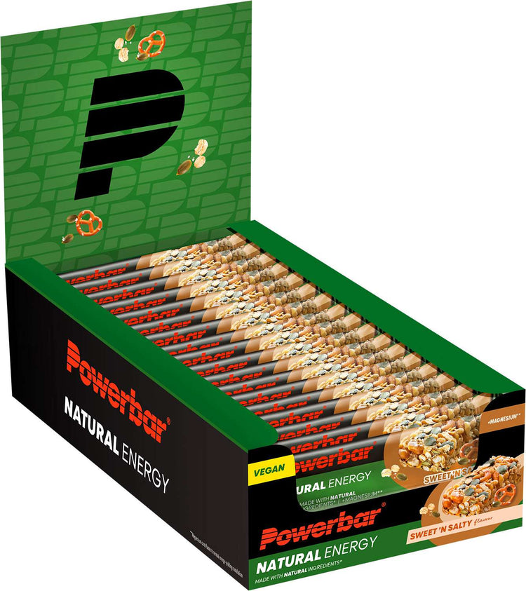Barre de céréales énergétiques naturelles Powerbar (végétalienne) boîte de 18 pouces