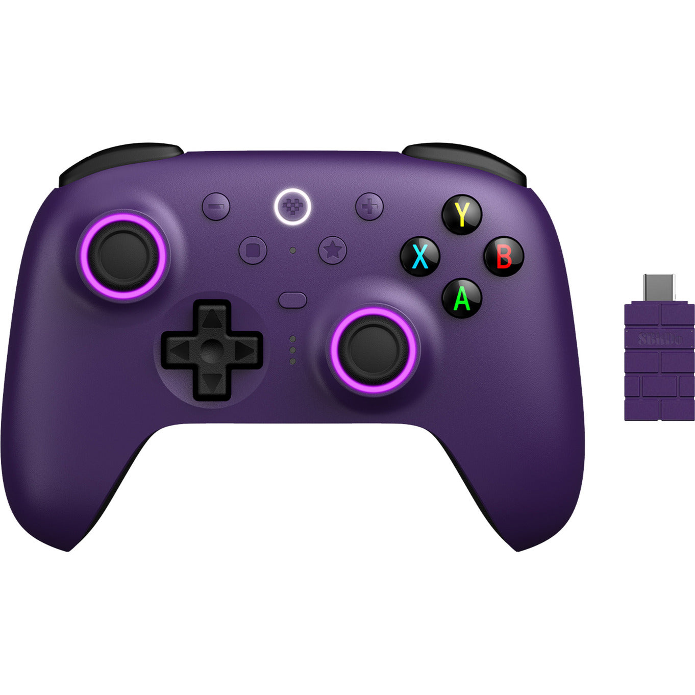 Manette sans fil 8bitdo Ultimate 2 (violet foncé, Bluetooth 2,4 GHz, USB, PC)