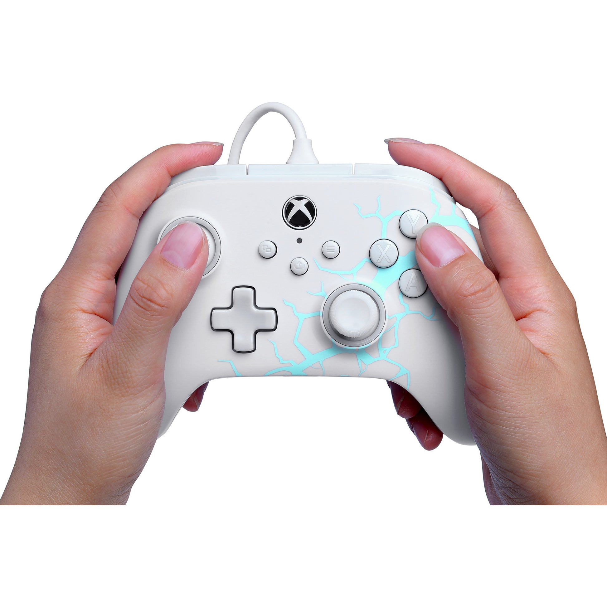 Manette Powera Advantage avec câble pour Xbox Series X|s - Polar Ice (blanc bleu, Xbox Series X|s, Xbox One, PC)