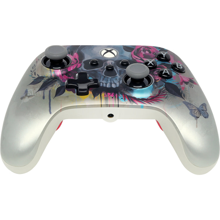 Manette filaire Powera Advantage Plus pour Xbox Series X|s - Bloom Gloom (argent, Xbox Series X|s, Xbox One, PC)