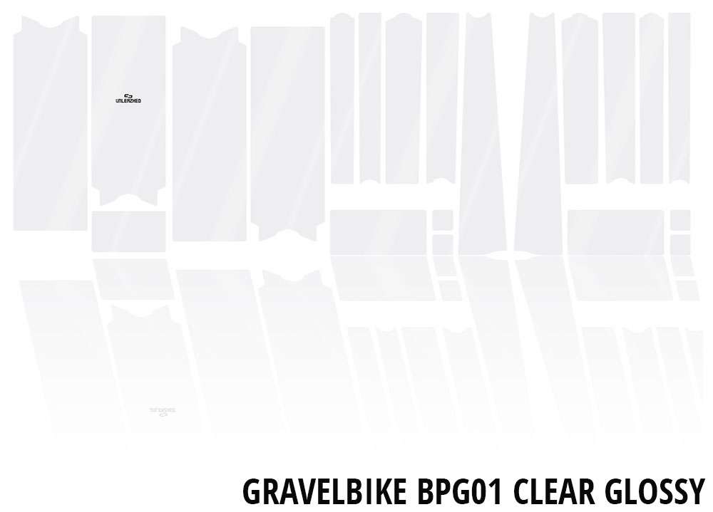 Unleazhed Unscratch - Film de protection pour cadre de vélo de gravier bpg01 transparent