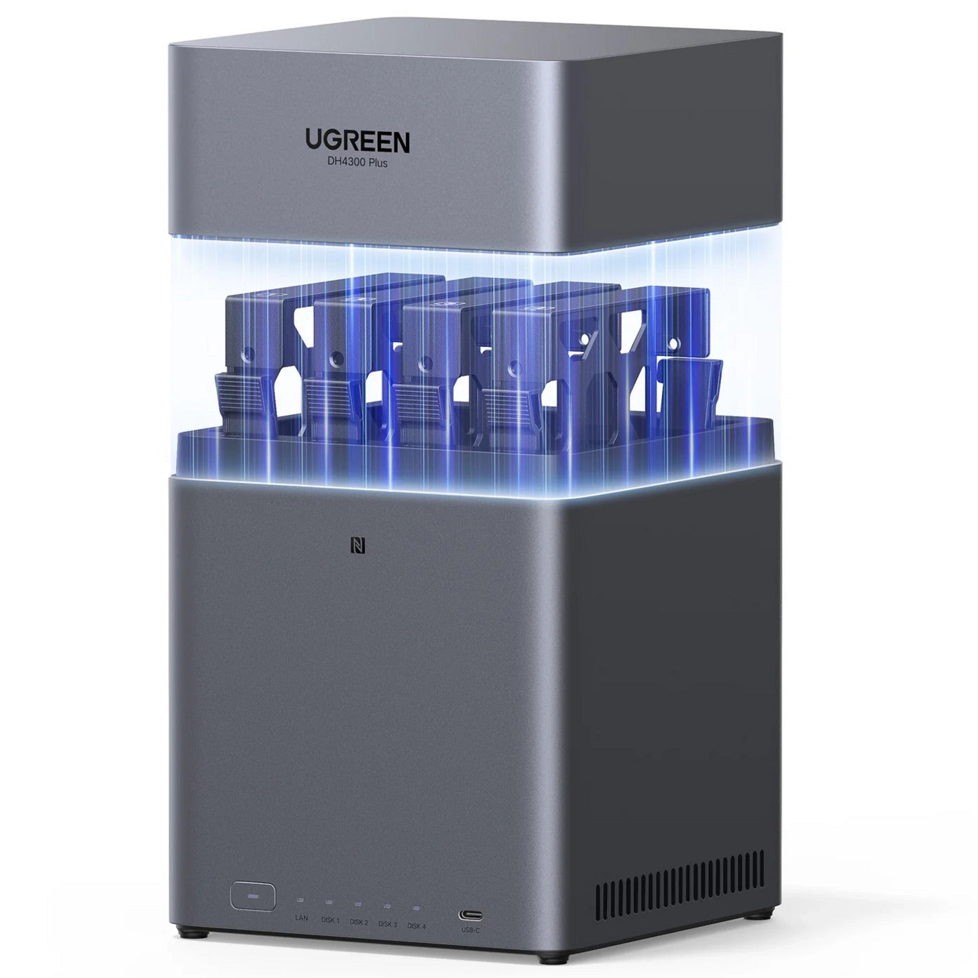 Ugreen nasync dh4300 plus (gris, 1x 2,5GBE, HDMI, USB-C)