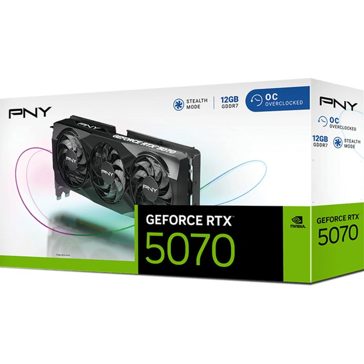 Carte graphique Pny Geforce RTX 5070 OC (DLSS 4, 3x Display Port, 1x HDMI 2.1)