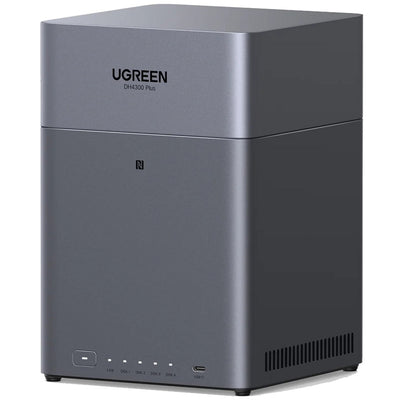 Ugreen nasync dh4300 plus (gris, 1x 2,5GBE, HDMI, USB-C)