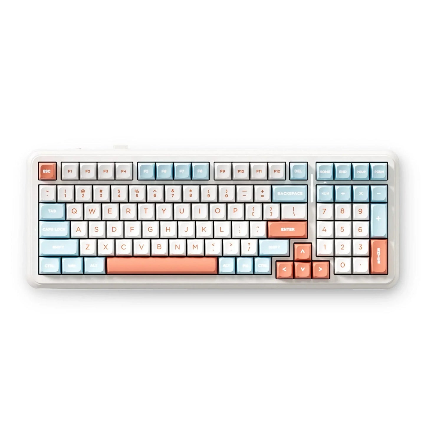 Mchose k99 v2 mécanique sans fil orange, clavier de jeu (disposition américaine)