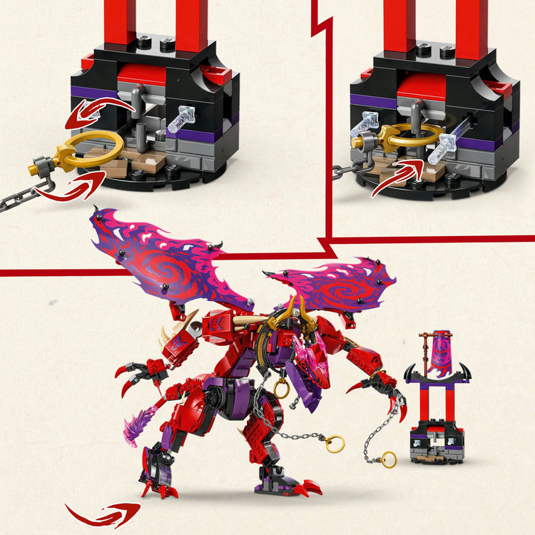 Lego 71832 Ninjago Lightningtand Dragon de Chaos