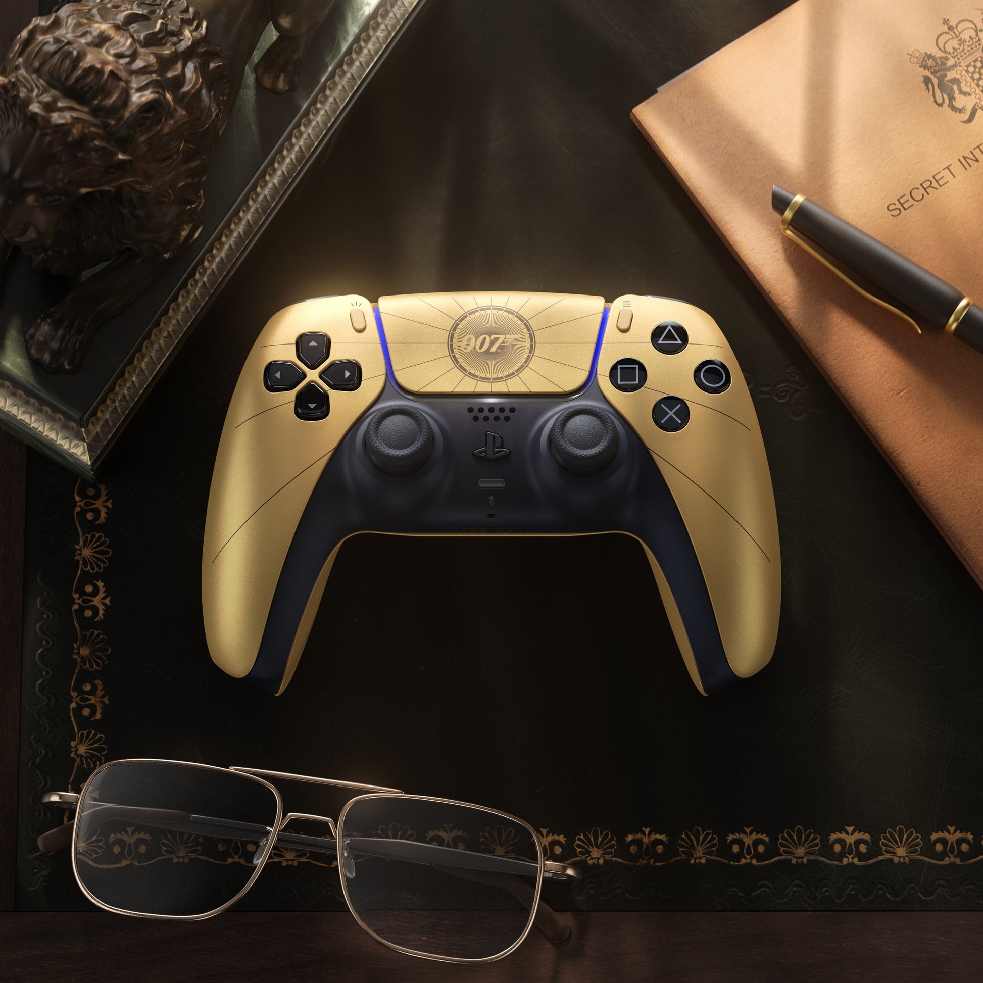 Manette sans fil Sony Interactive Entertainment Dualsense – Édition limitée 007 First Light (or noir, pour Playstation 5)