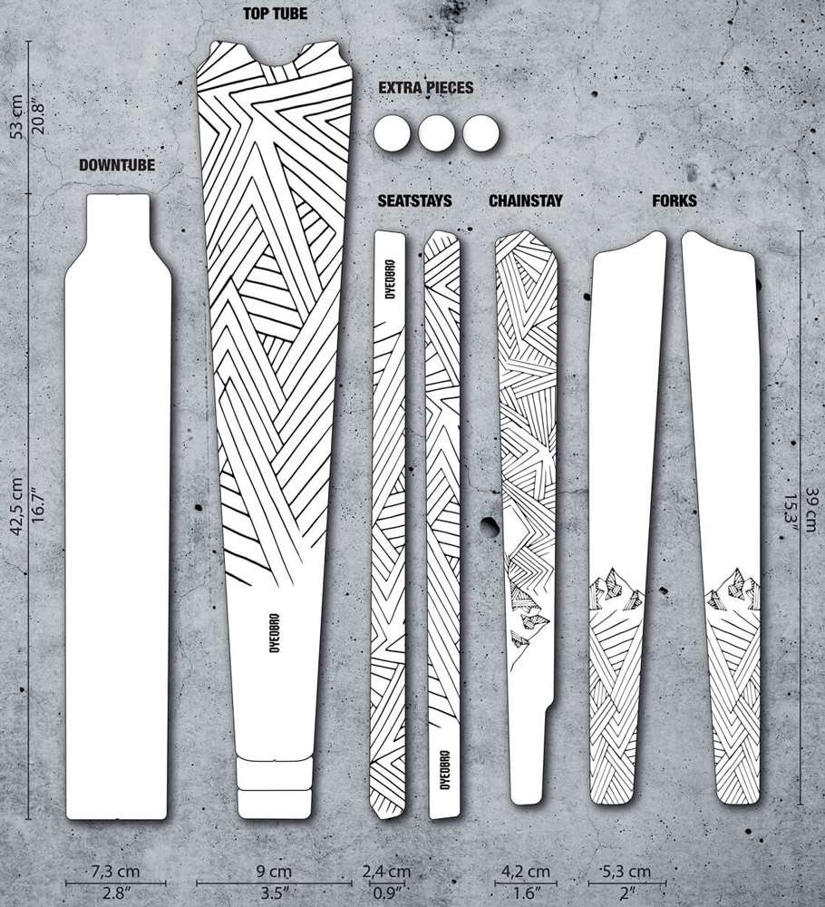 Kit de protection de cadre en gravier Dyedbro Stay Free