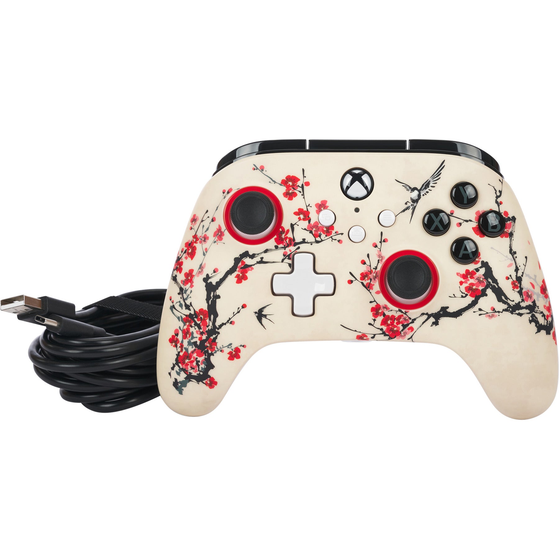 Manette Powera Advantage avec câble pour Xbox Series X|s - Warrior's Nirvana (Magnolia White, Xbox Series X|s, Xbox One, PC)