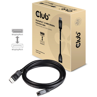 Club 3D Displayport 1.4 HBR3 Câble d'extension 8K60Hz M F