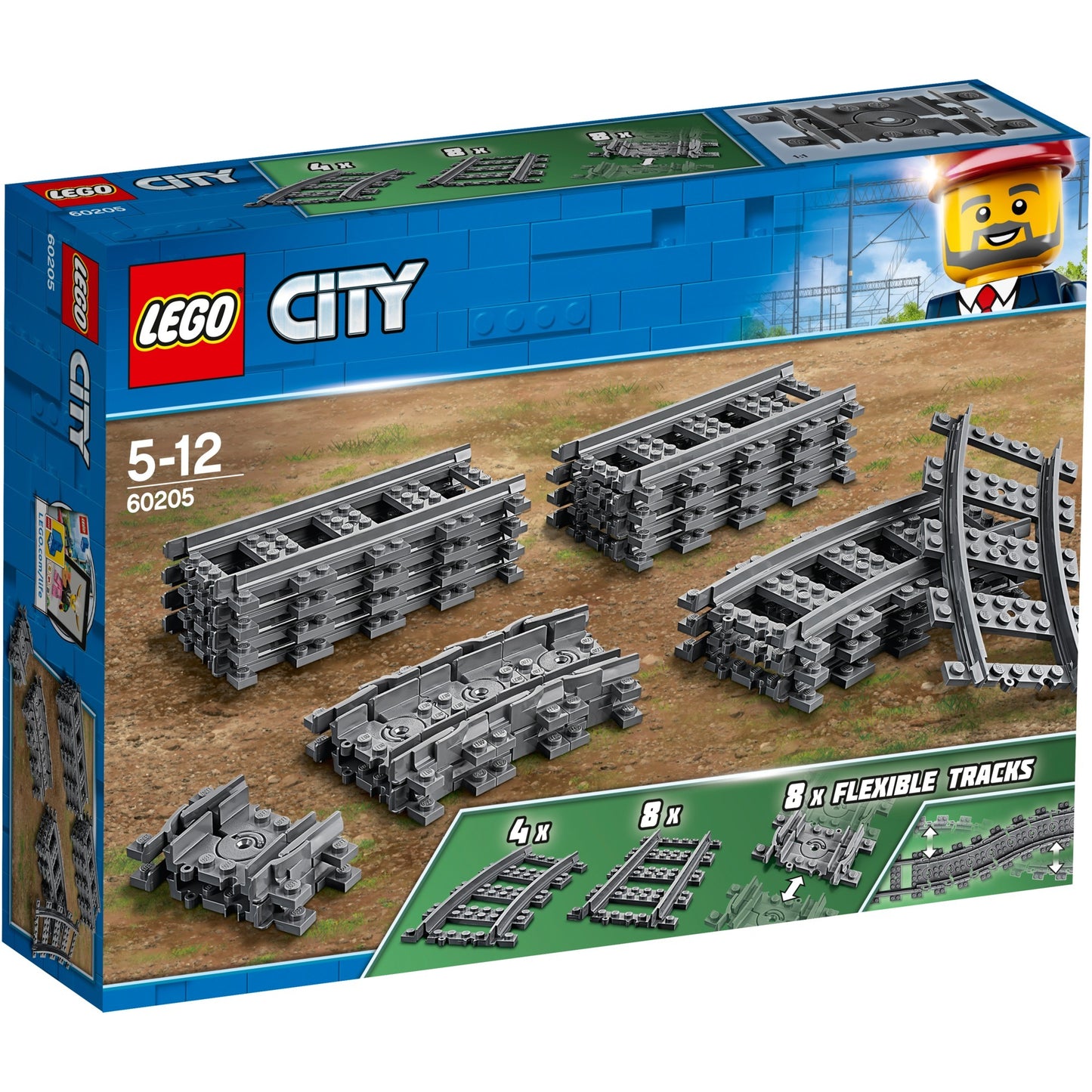 Lego City 60205 Rails flexibles 20 pièces