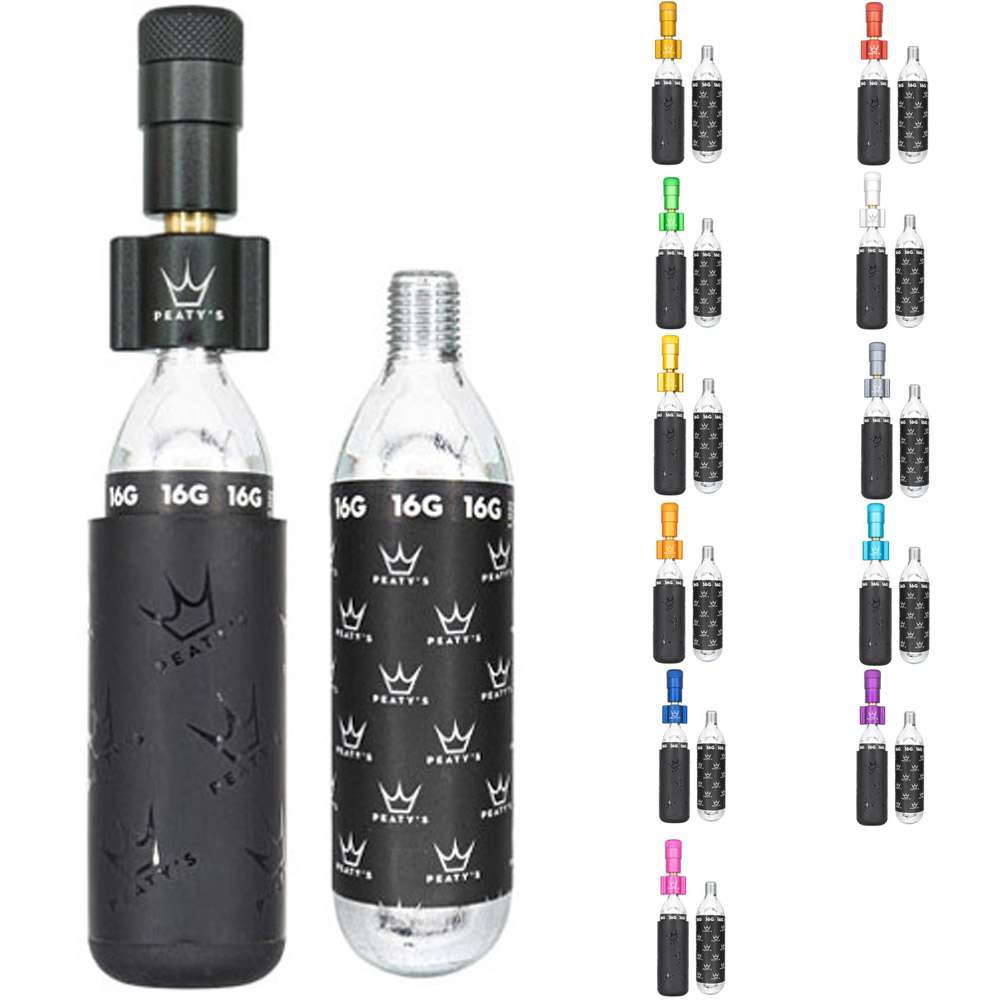 Gonfleur de pneu Co2 Peaty's Holeshot - gravier de route (16g)