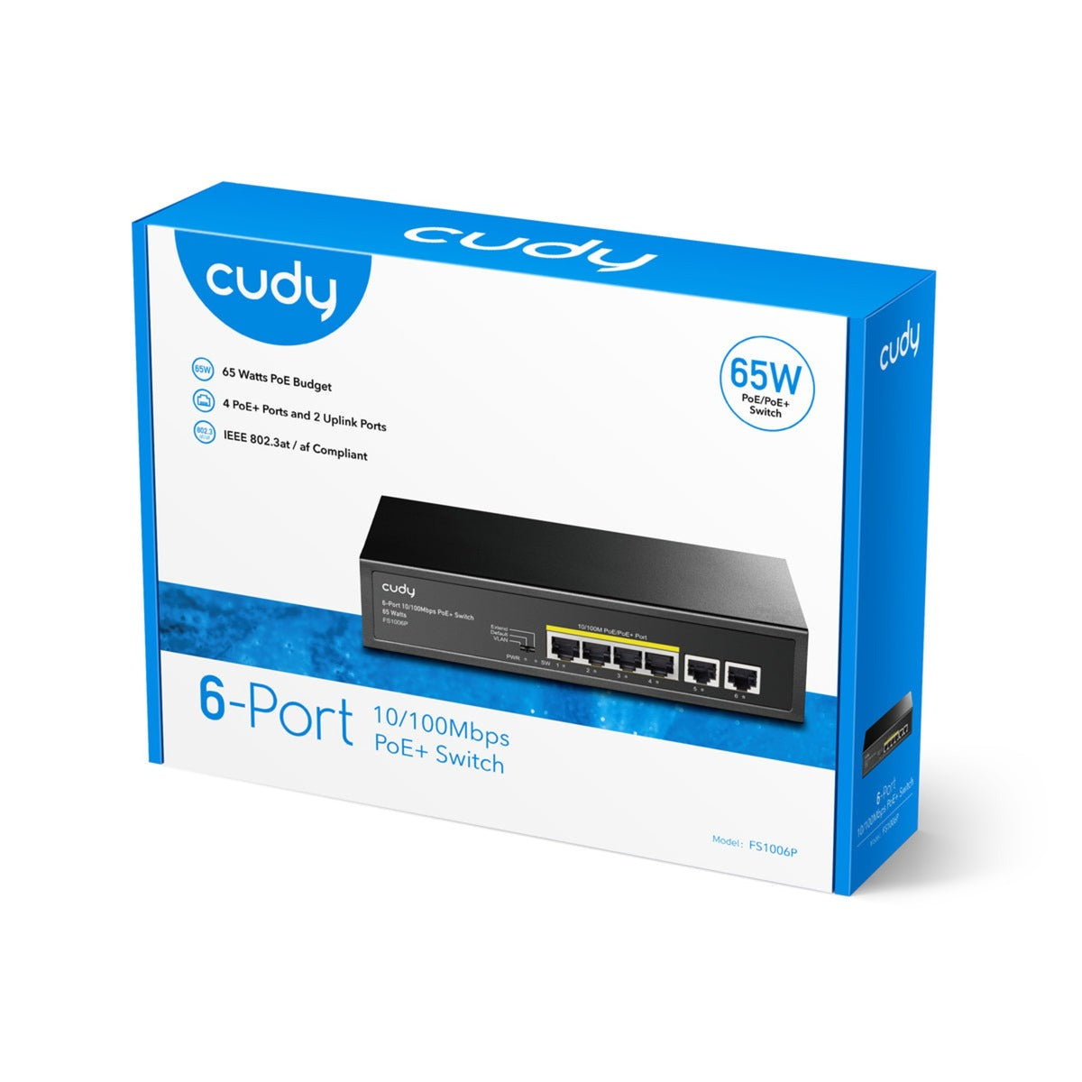 Cudy 6-port 10 100m Poe + commutateur