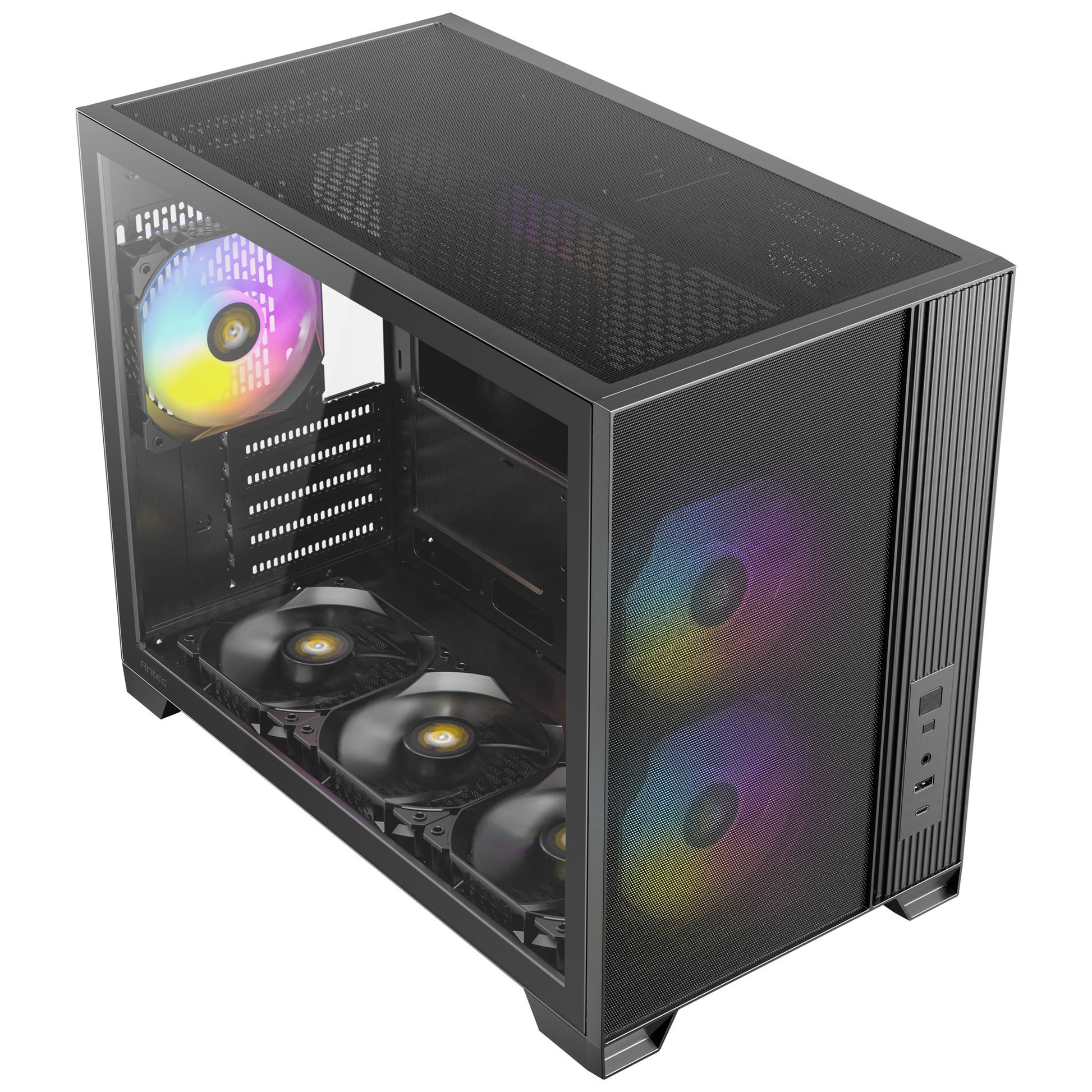 Antec Flux M mini tower housing (black | 1x USB-A | 1x USB-C | tempered glass)