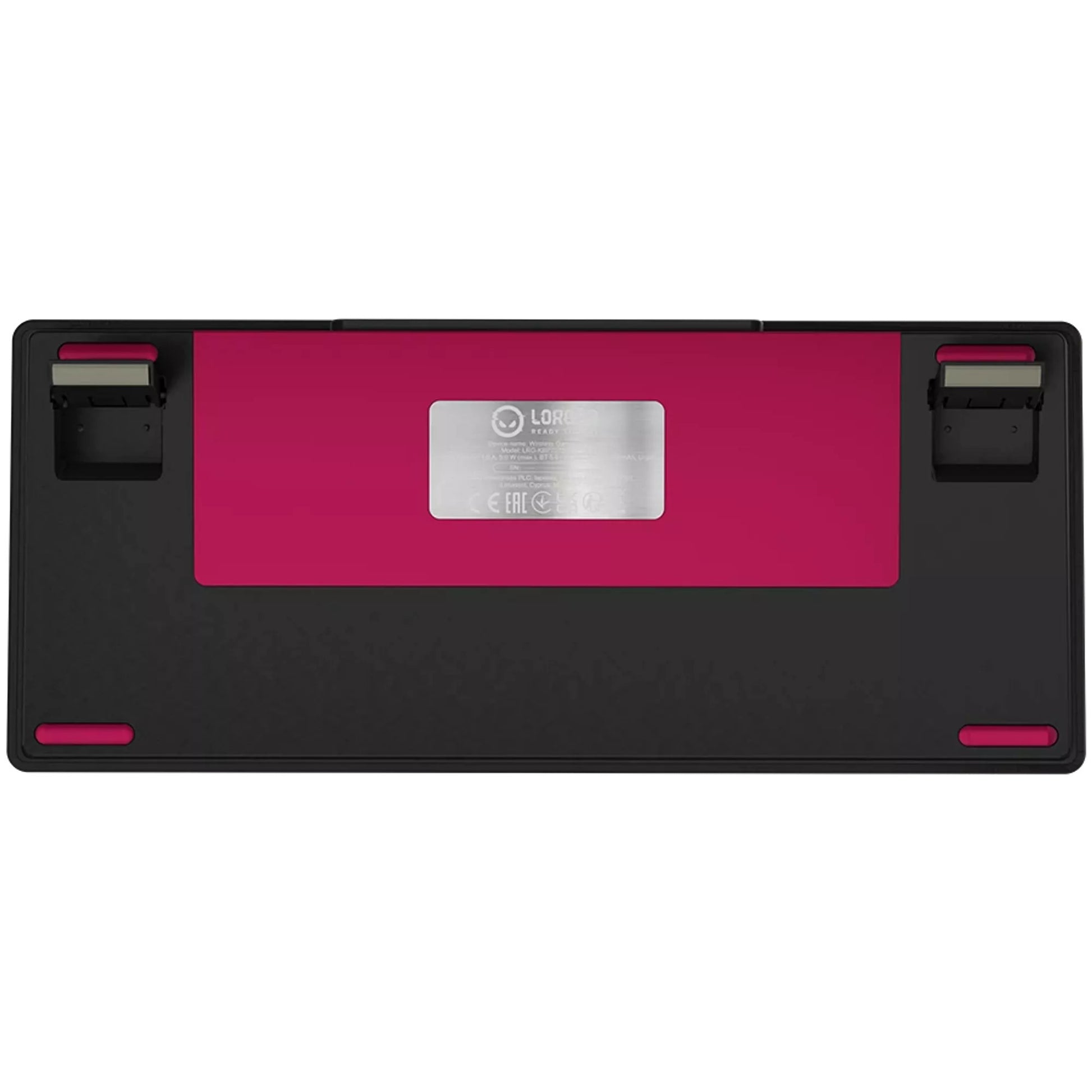 Lorgar kbp7075w, clavier de jeu (noir, disposition américaine, violet toxique logar, 75%, rvb, remplaçable à chaud, pbt double-shot, bluetooth 2.4ghz usb)