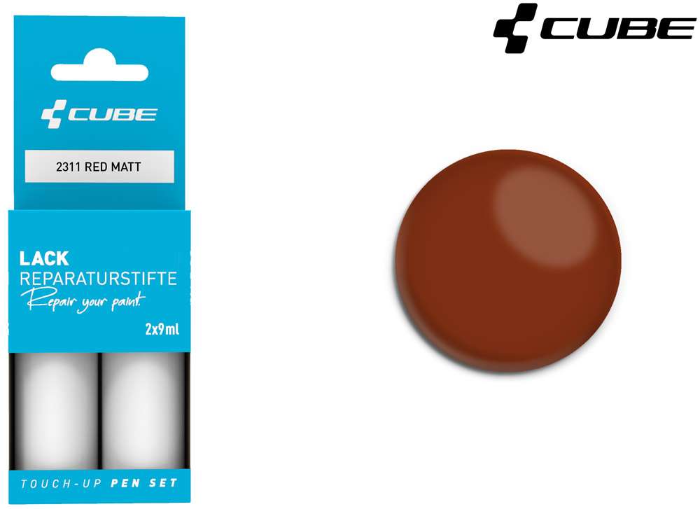 Set de stylos de retouche Cube rouge mat