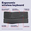 Clavier ergonomique sans fil Trust Keyra (noir, disposition US, Bluetooth 2.4G USB)