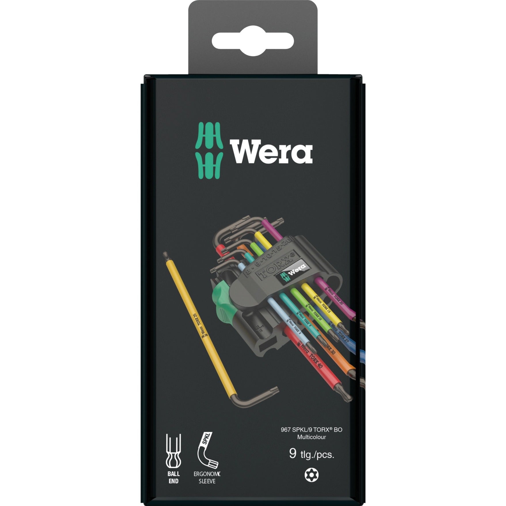 Wera Zuss Keys Set Torx 967 9 TX BO MULTICOLOUR 1 SB