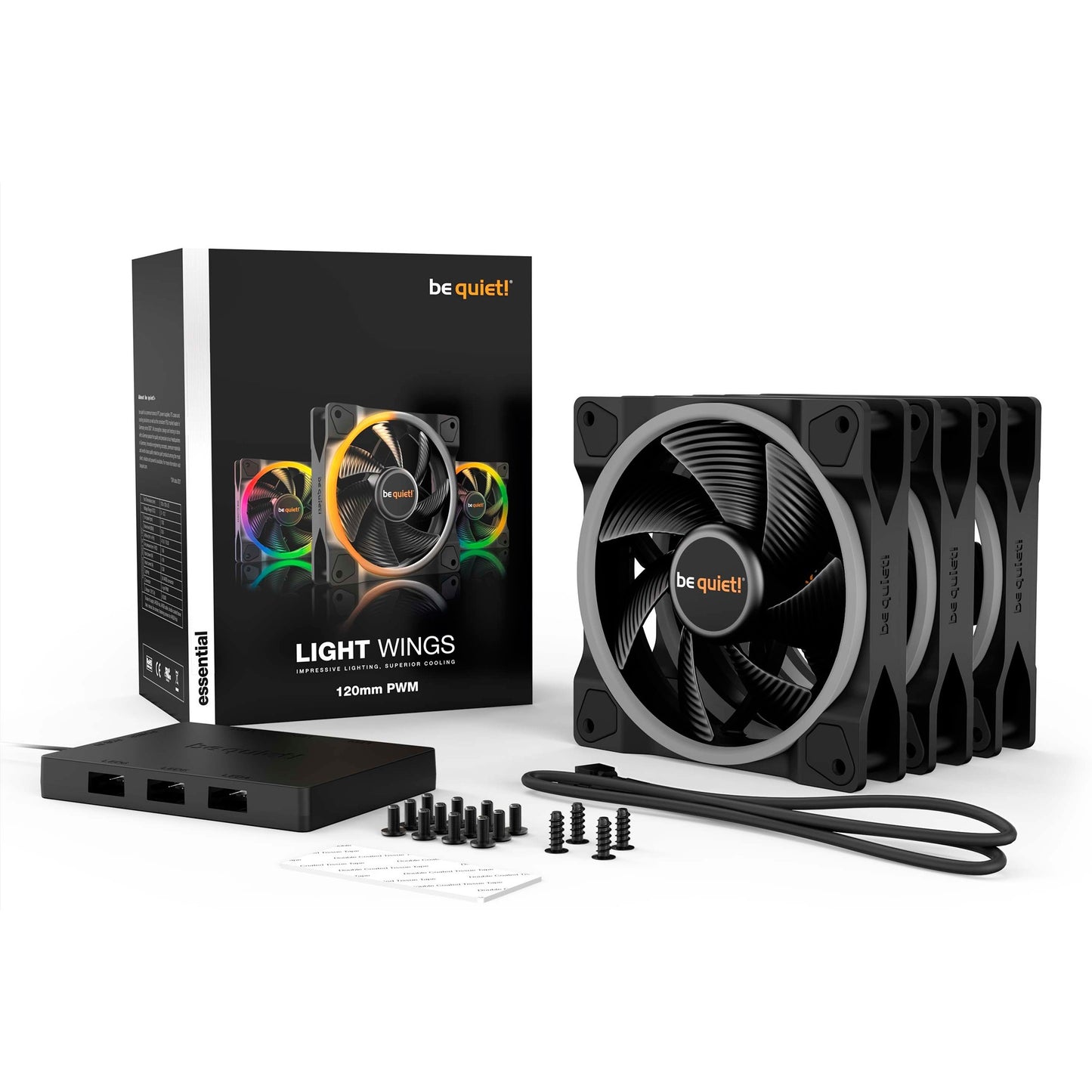 Soyez silencieux! PWM léger 120 mm Pack triple