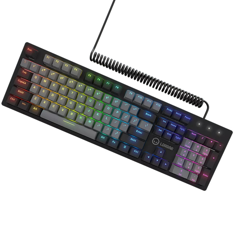 Lorgar azar 514, clavier de jeu (noir, disposition américaine, logar dream, rgb)