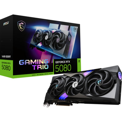 Carte graphique MSI GeForce RTX 5080 16G Gaming Trio OC (3x Display Port, 1x HDMI)
