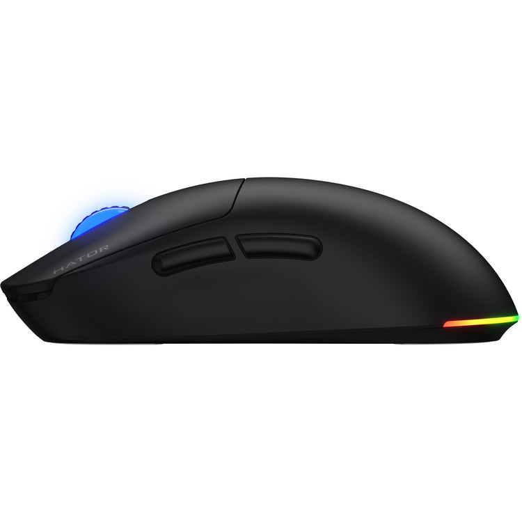 Souris de jeu sans fil Hator Quasar 3 (noir, 400 - 12 000 dpi, RVB, 2,4 GHz Bluetooth 5.1 USB)